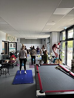 Yoga-Angebot beim Frauenvormittag in der Allertalsporthalle