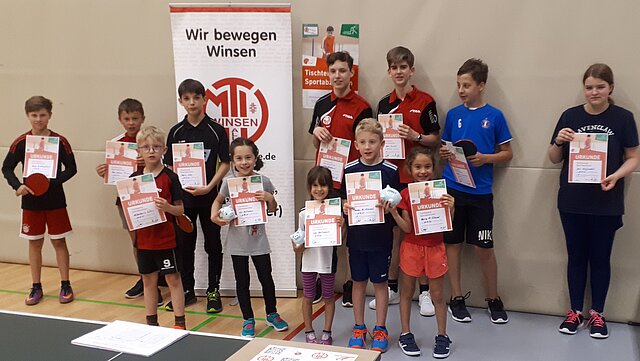 Tischtennis-Bürgermeisterschaften 2021 mit 29 Teilnehmer und Teilnehmerinnen