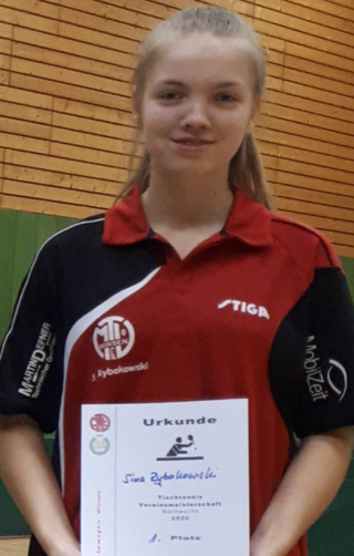 Sina Rybakowski -Vereinsmeisterin Nachwuchs -