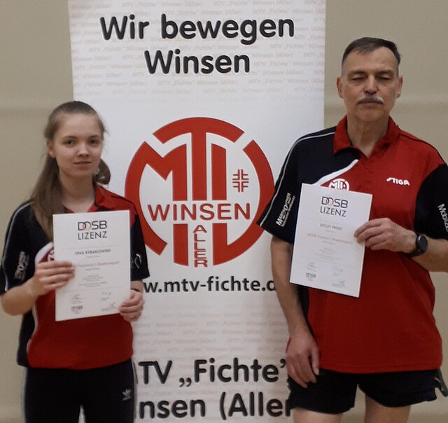 -Trainer-Prüfung des Deutschen Olympischen Sportbundes (DOSB) für Tischtennis bestanden